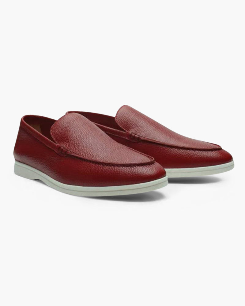 Vintage Cowhide Leather Slip-On Shoes