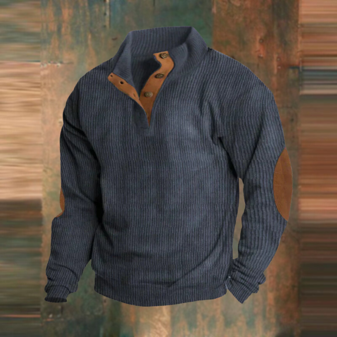 LAVRÉ | Jasper - Casual Sweatshirt with Stand Collar and Long Sleeves