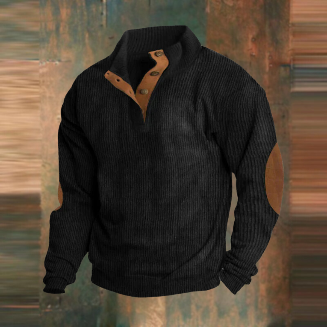 LAVRÉ | Jasper - Casual Sweatshirt with Stand Collar and Long Sleeves